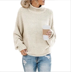 Lady Acrylic Turtleneck Pullover Sweater Manufacturer Bangladesh