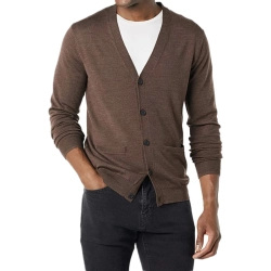Mens Merino Wool Cardigan Sweater