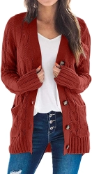 Womens Cable Knit Cardigan Sweater From Bangladesh Knitwear Factory