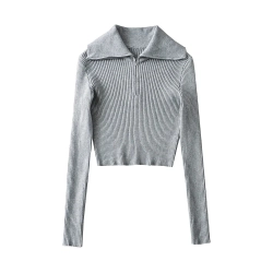 Womens Lapel Half Zipper Sweater Manufacturer Supplier Bangladesh