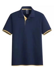 Men Polo Shirts Casual Short Sleeve Pullover Tops Solid Color Slim Fit Lapel T Shirts Classic Fit Tee