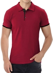 Mens Short Sleeve Polo Shirts Casual Slim Fit Basic Designed Cotton Shirts