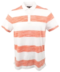 Mens Striped Lightweight Polo Shirt