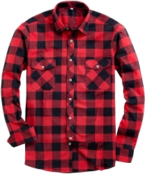 Mens Regular Fit Plaid Flannel Casual Shirts Manufacturers In Bangladesh