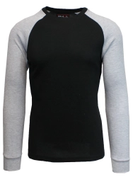 Mens Long Sleeve Raglan Waffle Knit Tee From Bangladesh