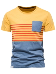 Mens Striped Print Contrast Color Summer T Shirt From Bangladesh Mens Striped Print Contrast Color Summer T Shirt From Bangladesh