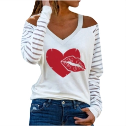 Womens Blouses And Tops Casual Ladies Blouses Fashion Woman V Neck Long Sleeve T Shirt