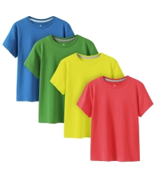 100 Cotton Kids Plain T Shirts Hypoallergenic Tee For Boys Girls Children School Uniform