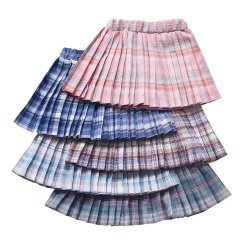 Girl School Uniform Pleated Plaid Skirt Supplier Bangladesh