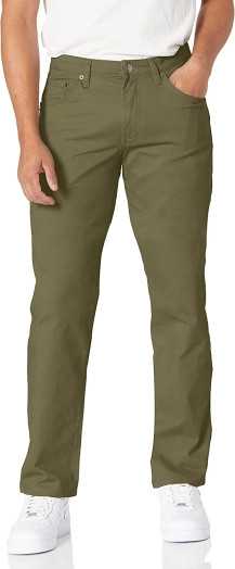 Mens Straight Fit 5 Pocket Stretch Twill Pant