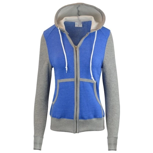 Women Basic Zip Up Slim Fit Fleece Hoodie Jacket