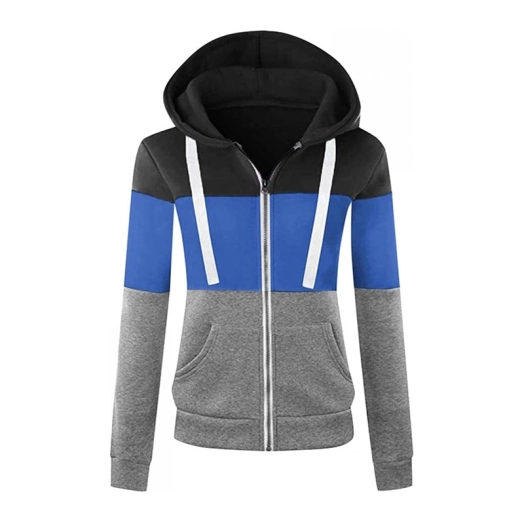 Womens Casual Workout Long Sleeve Crop Tops Zip Up Hoodies Sweatshirts