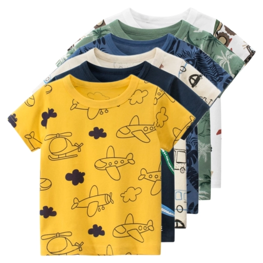 Baby Short Sleeve Full Print Tee Tops From Bangladesh Factory