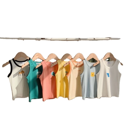 Cartoon Printed Children Summer Vests From Bangladesh Factory Cartoon Printed Children Summer Vests From Bangladesh Factory