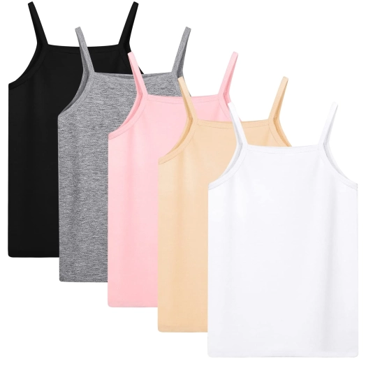 Girls Tank Tops Soft Cami Scoop Neck Undershirts From Bangladesh Factory