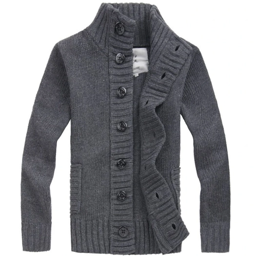 Mans Polo Neck Crochet Cardigan Sweater Supplier Bangladesh
