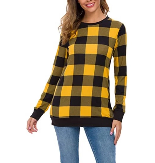 Womens Buffalo Plaid Knitted Long Sweater Manufacturer Supplier Bangladesh
