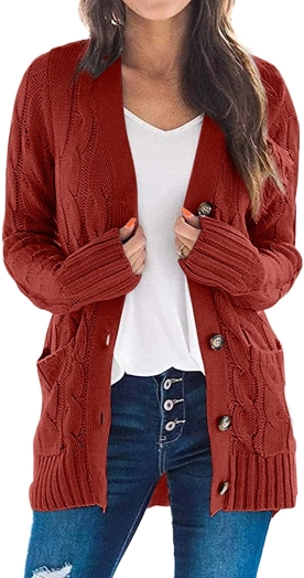 Womens Cable Knit Cardigan Sweater From Bangladesh Knitwear Factory