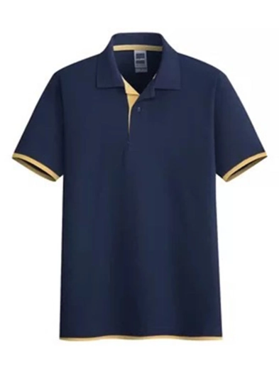 Men Polo Shirts Casual Short Sleeve Pullover Tops Solid Color Slim Fit Lapel T Shirts Classic Fit Tee