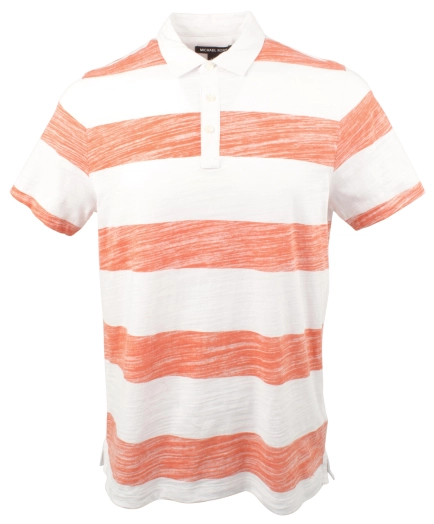 Mens Striped Lightweight Polo Shirt