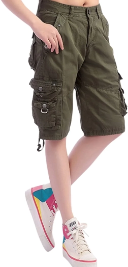 Womens Casual Twill Bermuda Cargo Shorts Supplier Bangladesh