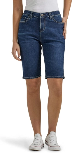 Womens Regular Fit Denim Bermuda Short From Bangladesh Garments Factory