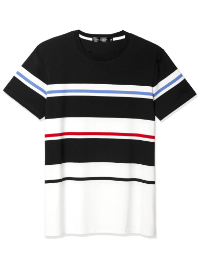 Mens Color Block Striped Crew Neck T Shirt From Bangladesh