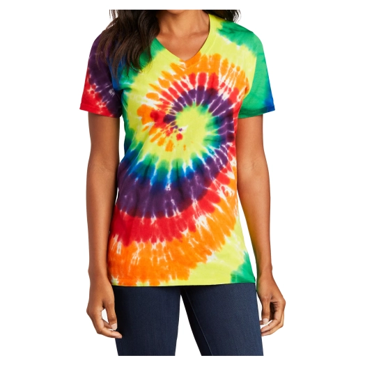 Womens Tie Dye V Neck Cotton Tee From Bangladesh T Shirts Factory