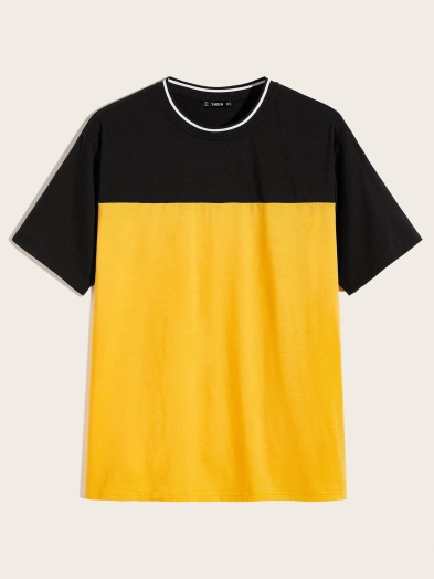 Multicolor Men Two Tone Tee